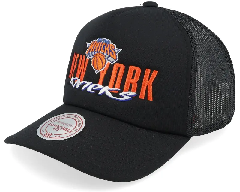 Mitchell & Ness New York Knicks Year Of The Snake Black A-frame Trucker online