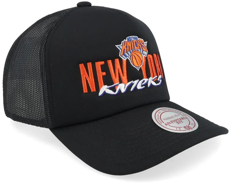Mitchell & Ness New York Knicks Year Of The Snake Black A-frame Trucker online