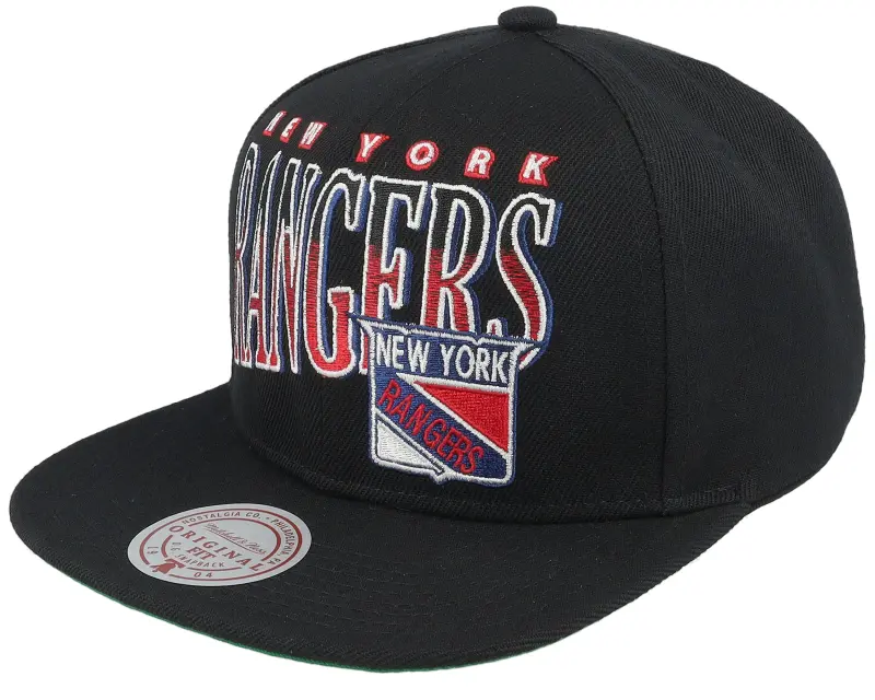 Mitchell & Ness New York Rangers Line Work Vintage Black Snapback online