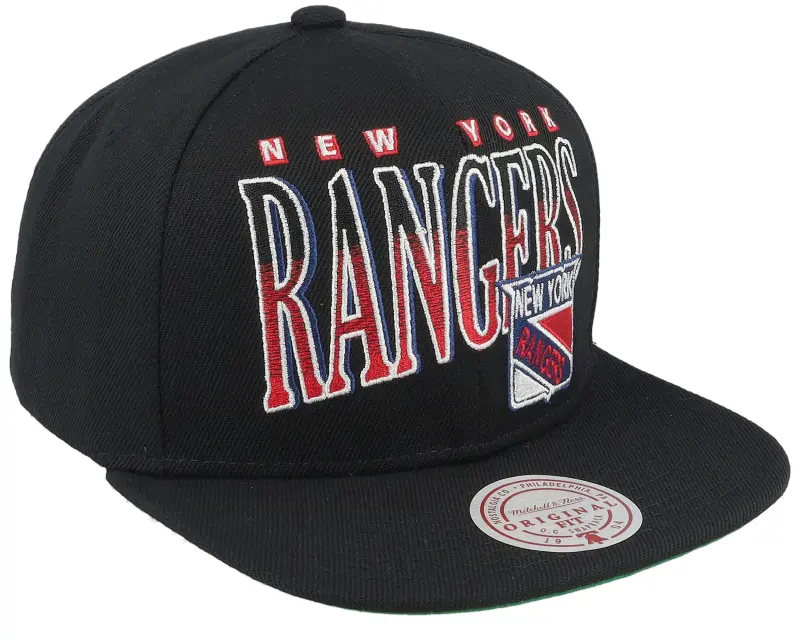 Mitchell & Ness New York Rangers Line Work Vintage Black Snapback online