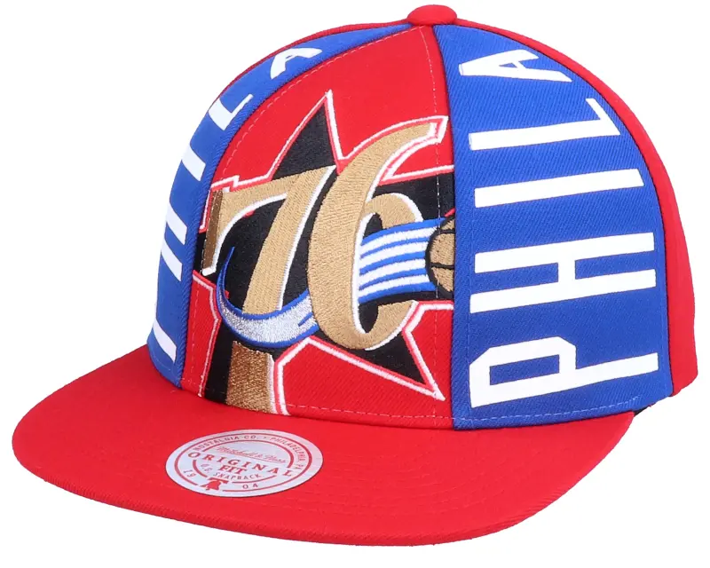 Mitchell & Ness Philadelphia 76ers Big Face Callout Hwc Red Snapback online