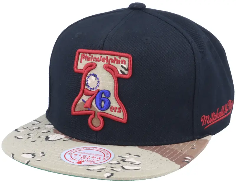 Mitchell & Ness Philadelphia 76ers Choco Camo HWC Black Snapback online