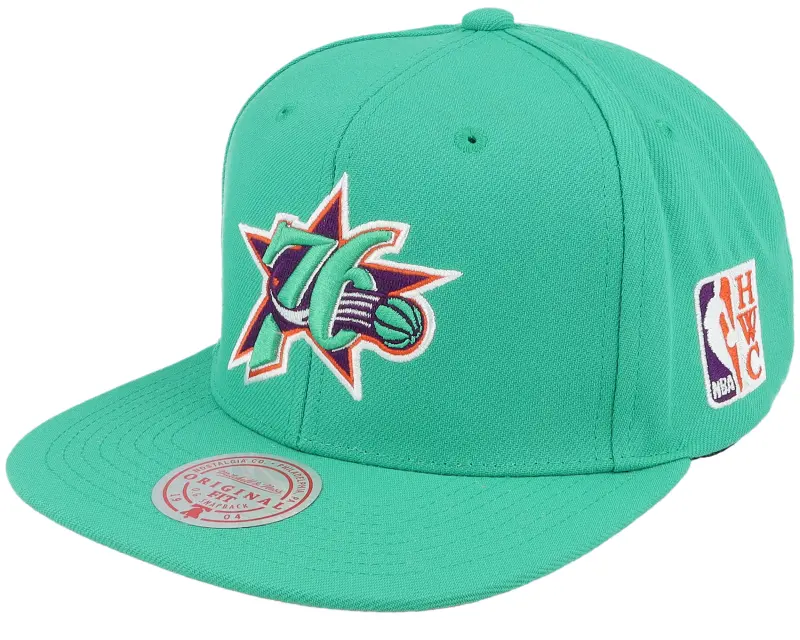 Mitchell & Ness Philadelphia 76ers Desert Green Teal Snapback online