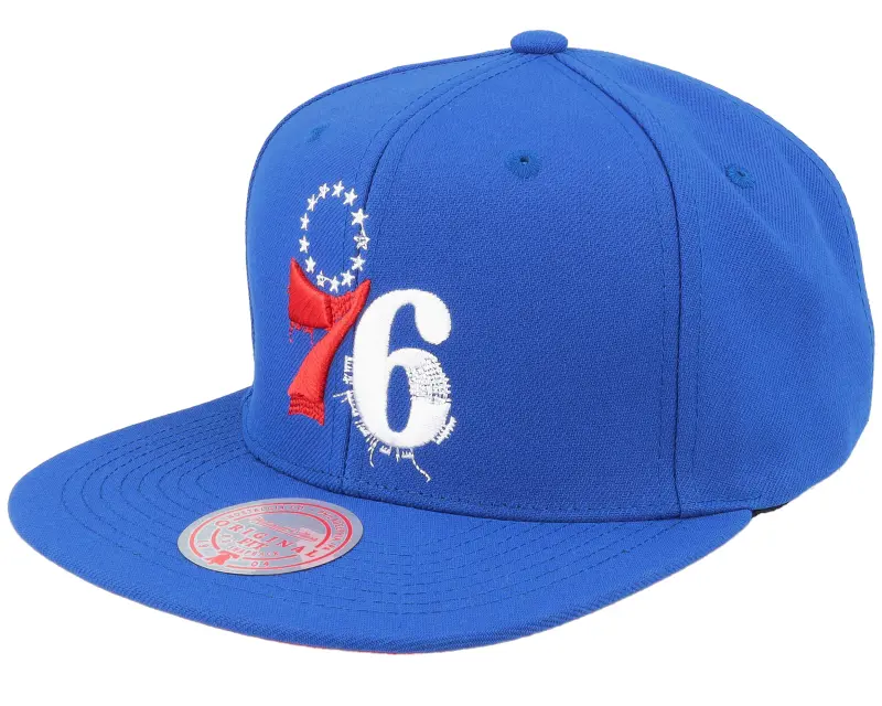 Mitchell & Ness Philadelphia 76ers Embroidery Glitch Blue Snapback online