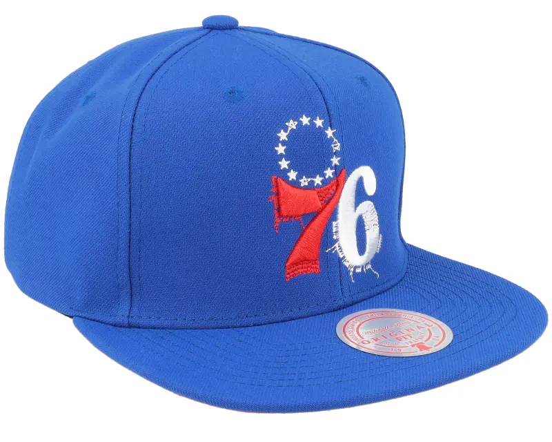 Mitchell & Ness Philadelphia 76ers Embroidery Glitch Blue Snapback online