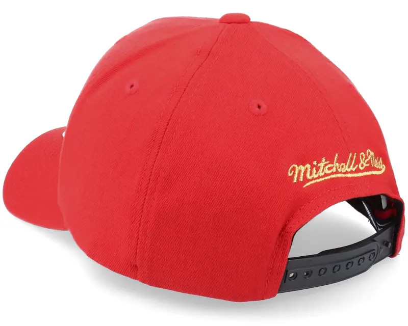 Mitchell & Ness Philadelphia 76ers Golden Black Stretch Red Adjustable online