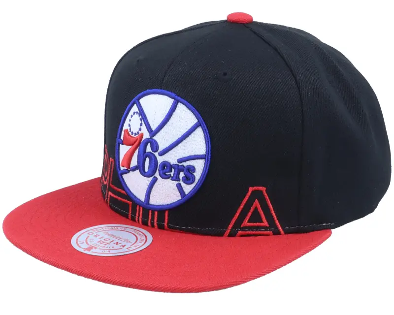 Mitchell & Ness Philadelphia 76ers Low Big Face Black/red Snapback online