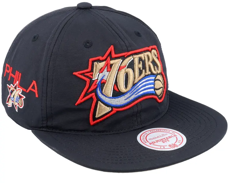 Mitchell & Ness Philadelphia 76ers Nylon Szn Deadstock Black Snapback online