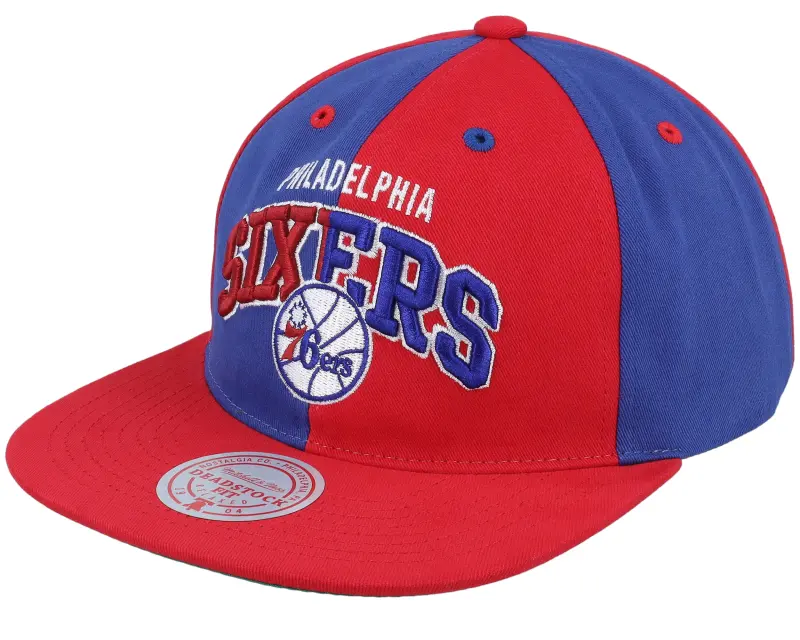 Mitchell & Ness Philadelphia 76ers Pinwheel Of Fortune Red/Royal Snapback online