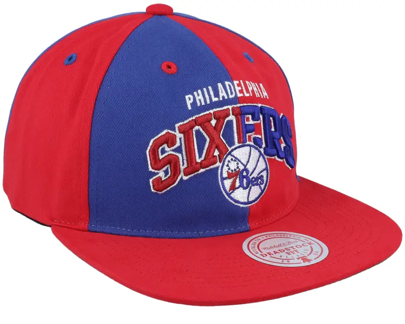 Mitchell & Ness Philadelphia 76ers Pinwheel Of Fortune Red/Royal Snapback online