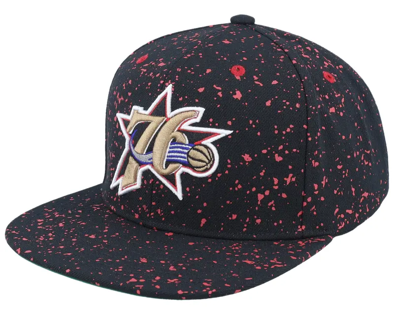 Mitchell & Ness Philadelphia 76ers Splatters Hwc Black Snapback online