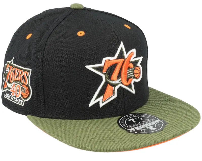 Mitchell & Ness Philadelphia 76ers Take Flight Black/Green Fitted online