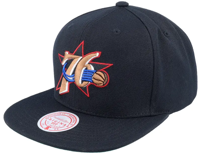 Mitchell & Ness Philadelphia 76ers Team Ground 2.0 Black Snapback online