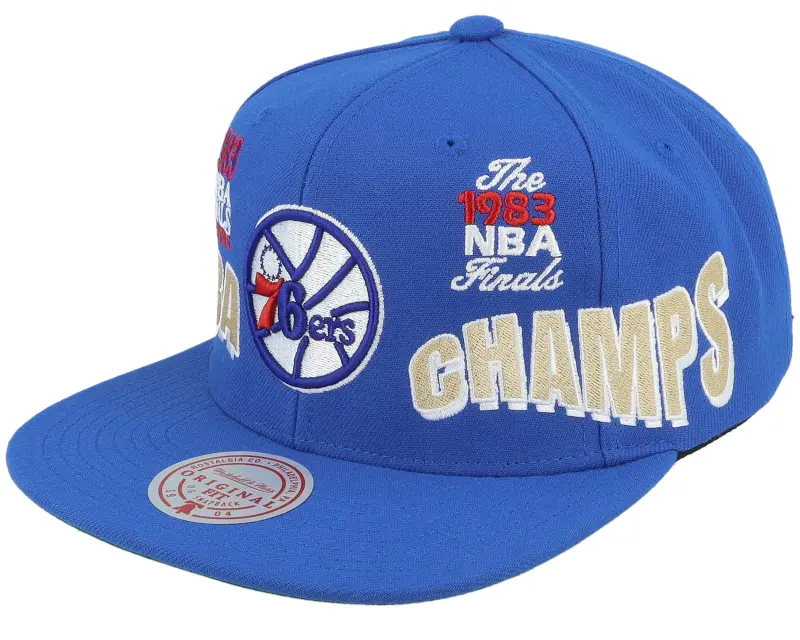Mitchell & Ness Philadelphia 76ers World Champs Royal Snapback online