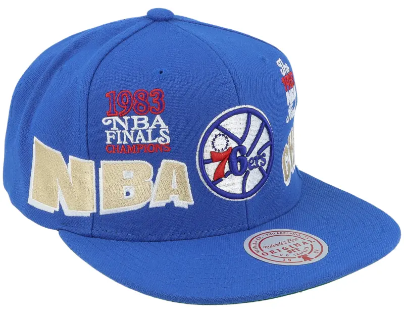 Mitchell & Ness Philadelphia 76ers World Champs Royal Snapback online