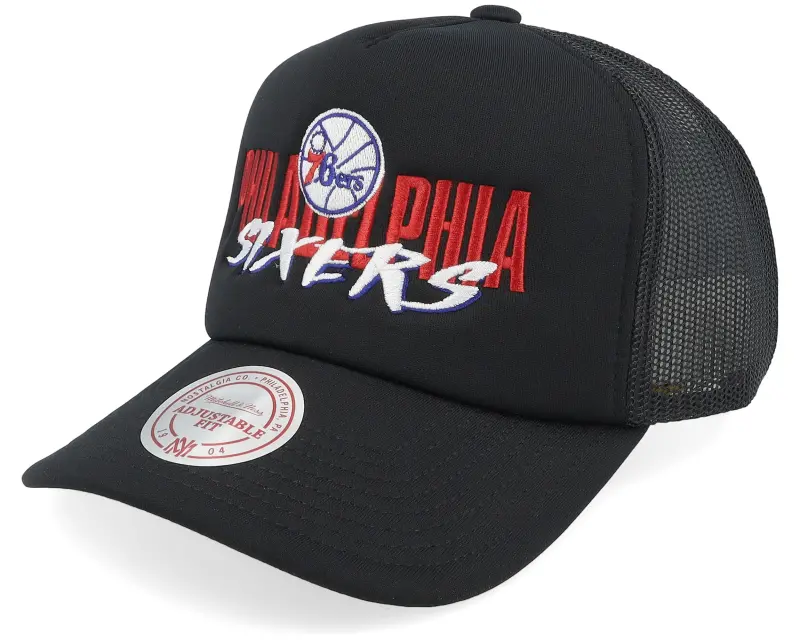 Mitchell & Ness Philadelphia 76ers Year Of The Snake Hwc Black A-frame Trucker online