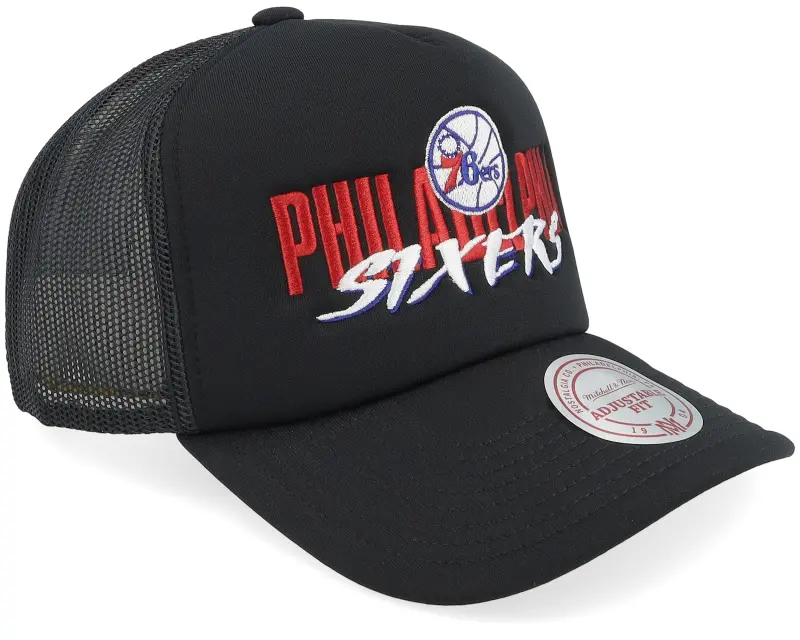 Mitchell & Ness Philadelphia 76ers Year Of The Snake Hwc Black A-frame Trucker online