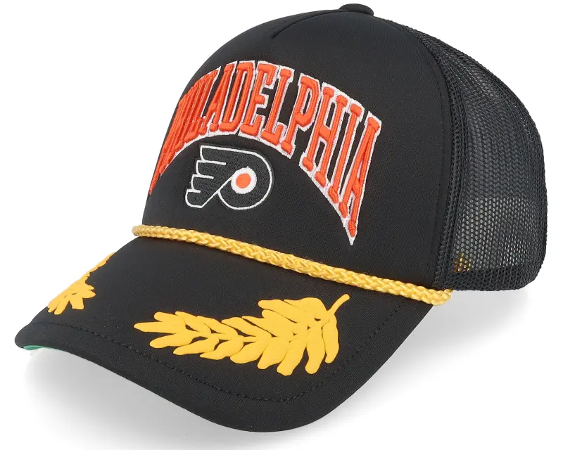 Mitchell & Ness Philadelphia Flyers Gold Leaf Hwc Black Trucker online