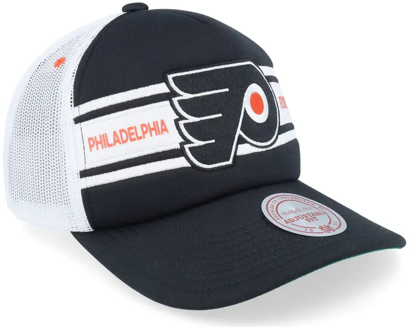 Mitchell & Ness Philadelphia Flyers Sideline Vintage Black/White A-frame Trucker online