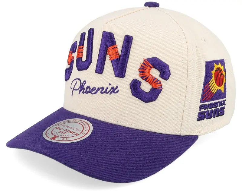 Mitchell & Ness Phoenix Suns Staggered Zag Pro Off White/Purple A-frame Adjustable online