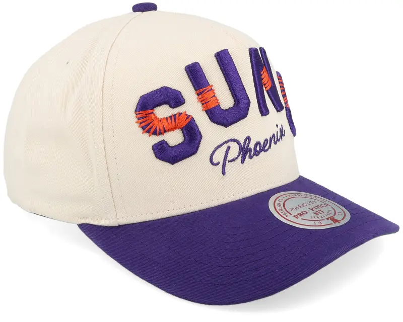 Mitchell & Ness Phoenix Suns Staggered Zag Pro Off White/Purple A-frame Adjustable online