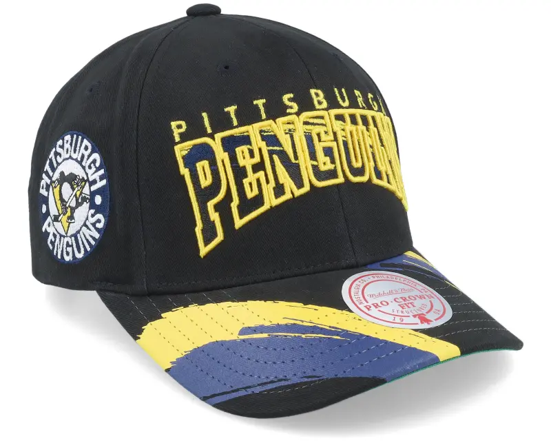 Mitchell & Ness Pittsburgh Penguins Brushed Past Ya Pro Vintage Black Adjustable online