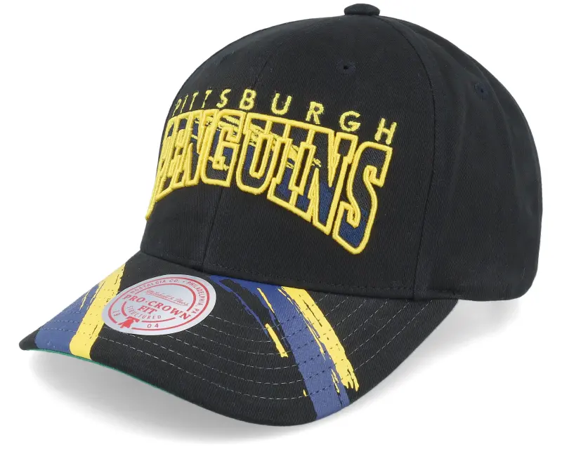 Mitchell & Ness Pittsburgh Penguins Brushed Past Ya Pro Vintage Black Adjustable online