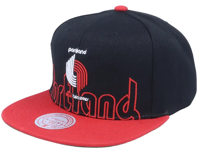Mitchell & Ness Portland Trail Blazers Portland Trail Blazers Low Big Face Black/red Snapback online