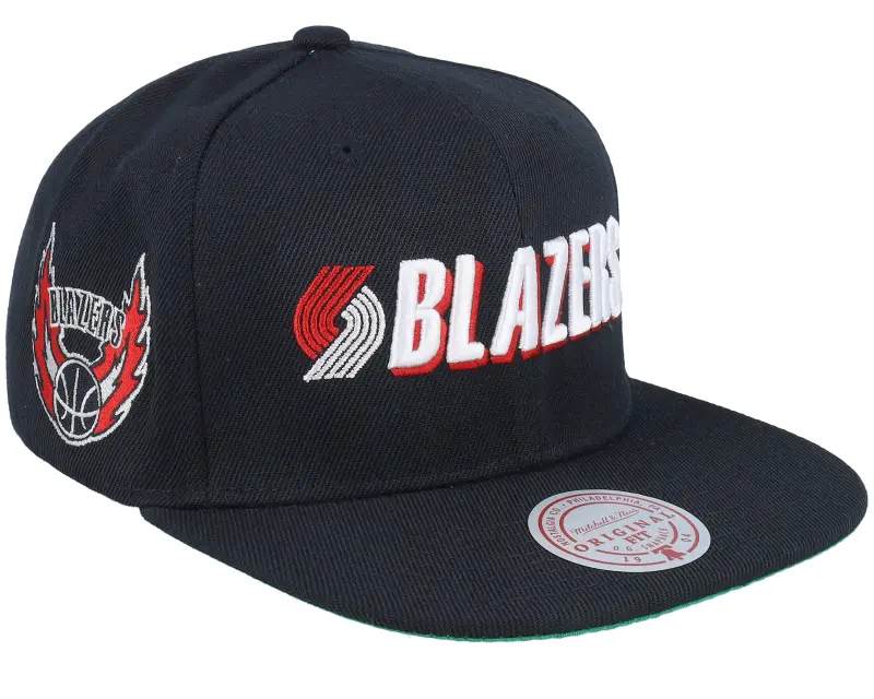 Mitchell & Ness Portland Trail Blazers Triple Play Black Snapback online