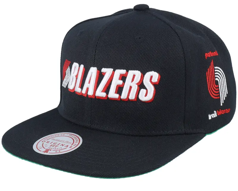 Mitchell & Ness Portland Trail Blazers Triple Play Black Snapback online