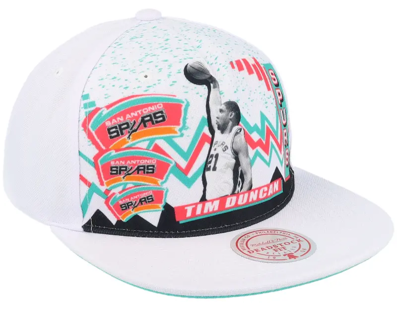 Mitchell & Ness San Antonio Spurs 90’s Playa Tim Duncan White Snapback online