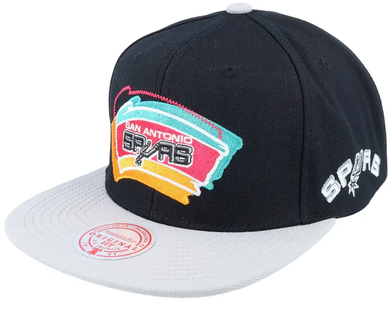 Mitchell & Ness San Antonio Spurs Logo Blur Black/Grey Snapback online
