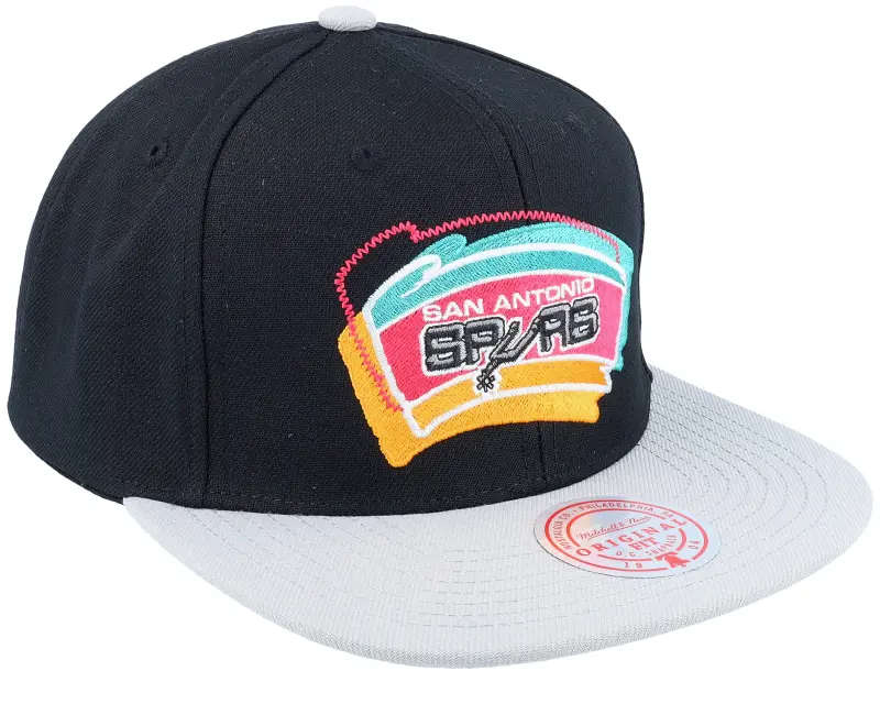 Mitchell & Ness San Antonio Spurs Logo Blur Black/Grey Snapback online