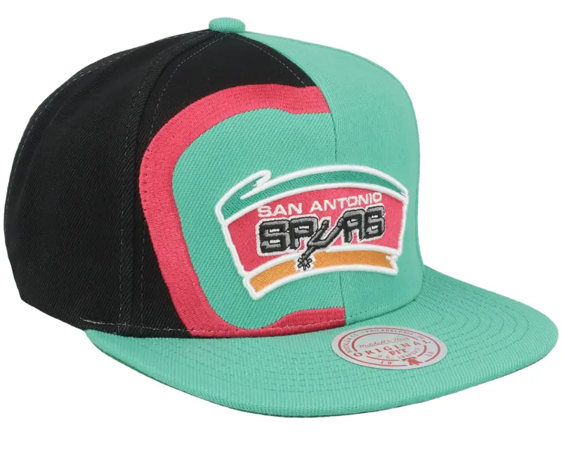 Mitchell & Ness San Antonio Spurs Retroline Teal/Black Snapback online