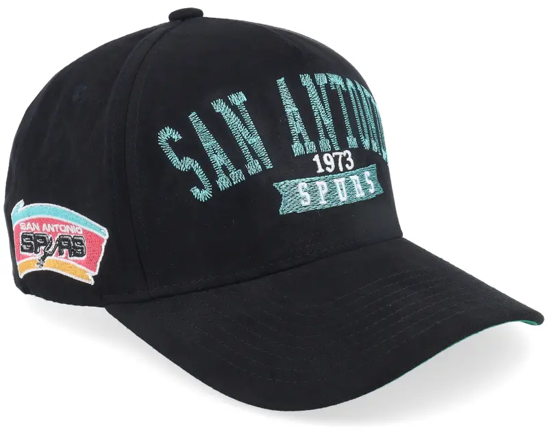 Mitchell & Ness San Antonio Spurs Shady Suede Pro Cap Hwc Black A-frame Adjustable online
