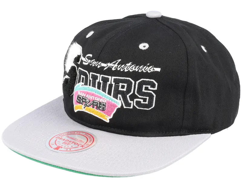 Mitchell & Ness San Antonio Spurs Varsity Letter Black/Grey Snapback online