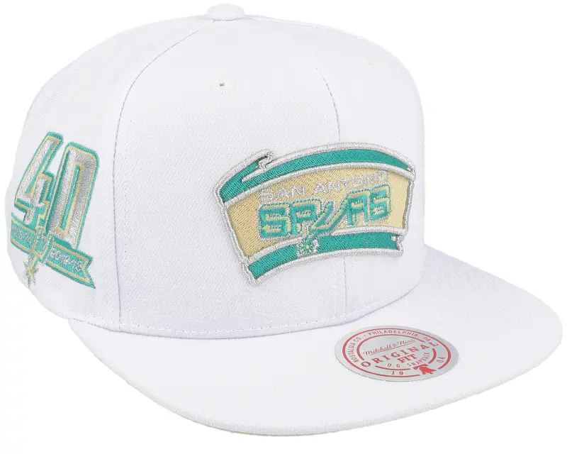 Mitchell & Ness San Antonio Spurs Winter White Snapback online