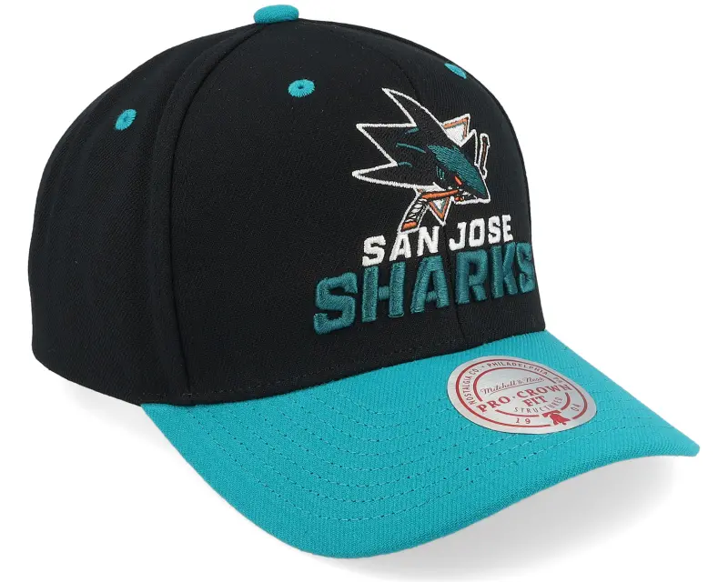 Mitchell & Ness San Jose Sharks All In 2.0 Pro Black/Teal Adjustable online