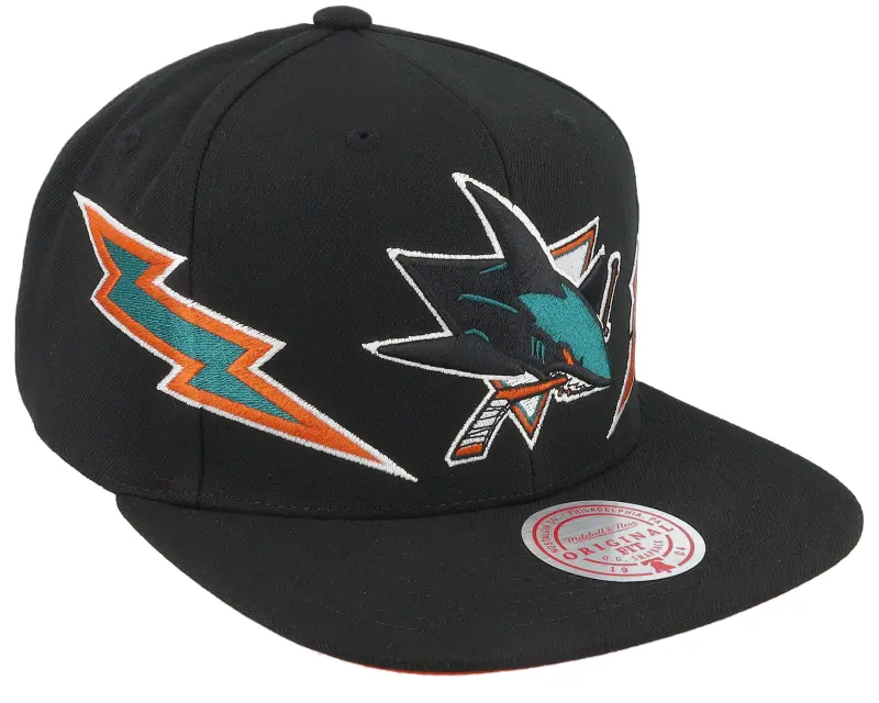 Mitchell & Ness San Jose Sharks Double Trouble Black Snapback online