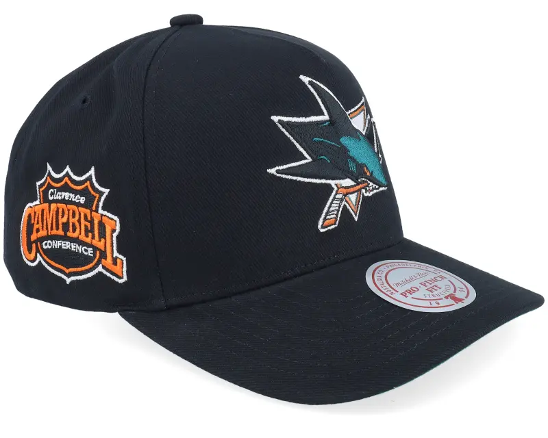 Mitchell & Ness San Jose Sharks NHL Nostalgic 2.0 Pro Crown Black A-frame Adjustable online