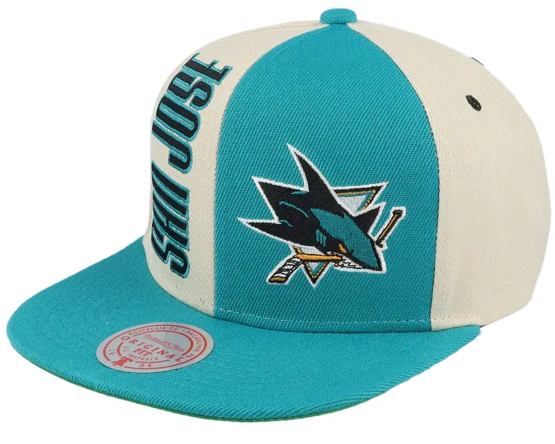 Mitchell & Ness San Jose Sharks Pop Panel Off White/Teal Snapback online