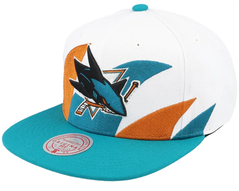 Mitchell & Ness San Jose Sharks Vintage Sharktooth White Snapback online