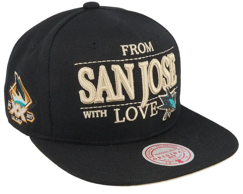 Mitchell & Ness San Jose Sharks With Love Black Snapback online