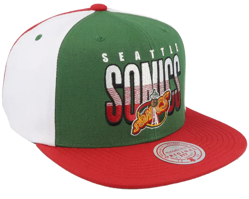 Mitchell & Ness Seattle Supersonics Billboard 2 Hwc Green/Red Snapback online