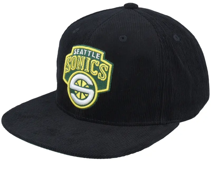 Mitchell & Ness Seattle Supersonics Black Cord Hwc Black Snapback online