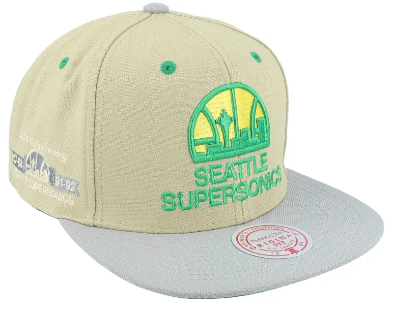 Mitchell & Ness Seattle Supersonics Classic Canvas Tan Snapback online