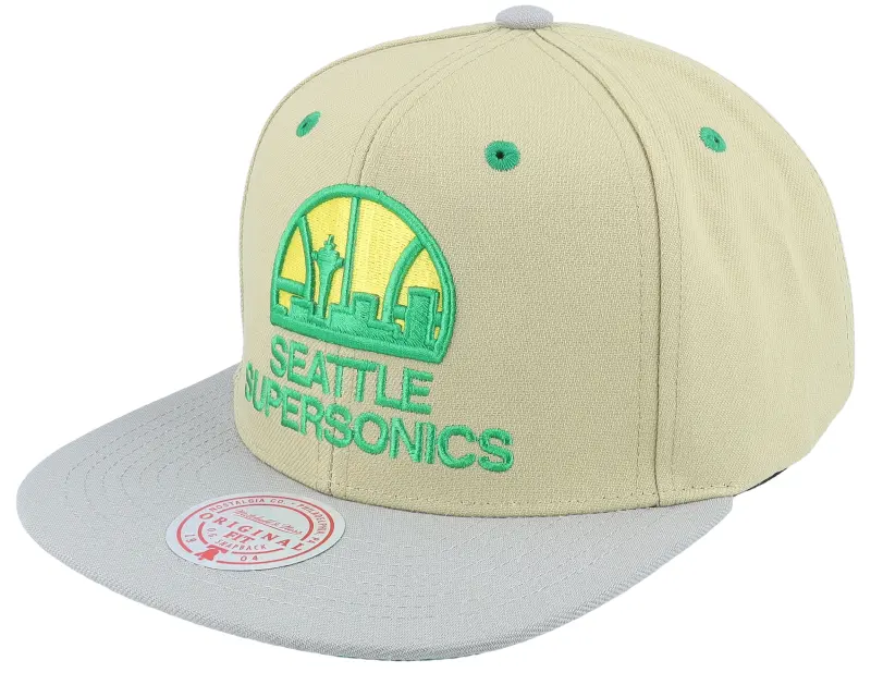 Mitchell & Ness Seattle Supersonics Classic Canvas Tan Snapback online