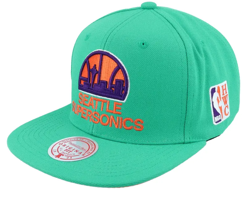 Mitchell & Ness Seattle Supersonics Desert Green Teal Snapback online