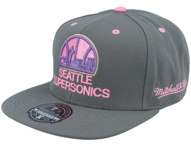 Mitchell & Ness Seattle Supersonics Lavender Dreams Fitted Hwc Grey Snapback online