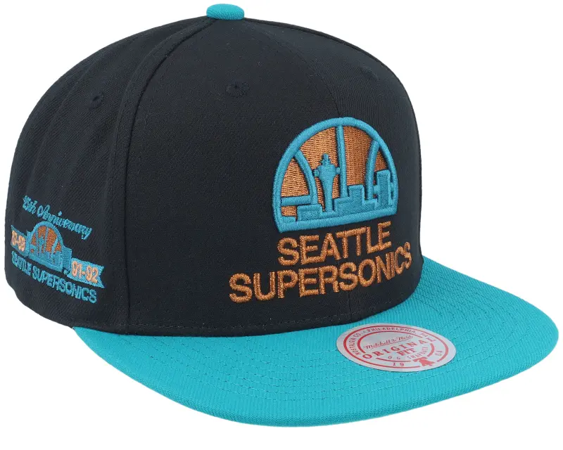 Mitchell & Ness Seattle Supersonics Make Cents Black/Teal Snapback online